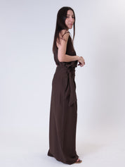 Long mocha pareo skirt bestseller
