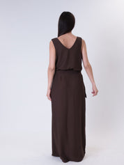 Long mocha pareo skirt bestseller