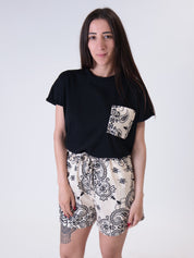 T-shirt taschino fantasia nera