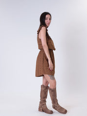 Completo top + shorts sangallo bruciato
