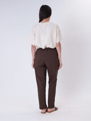 Pantalone coulisse leggero moro