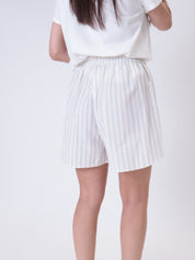 Anna white stripe shorts