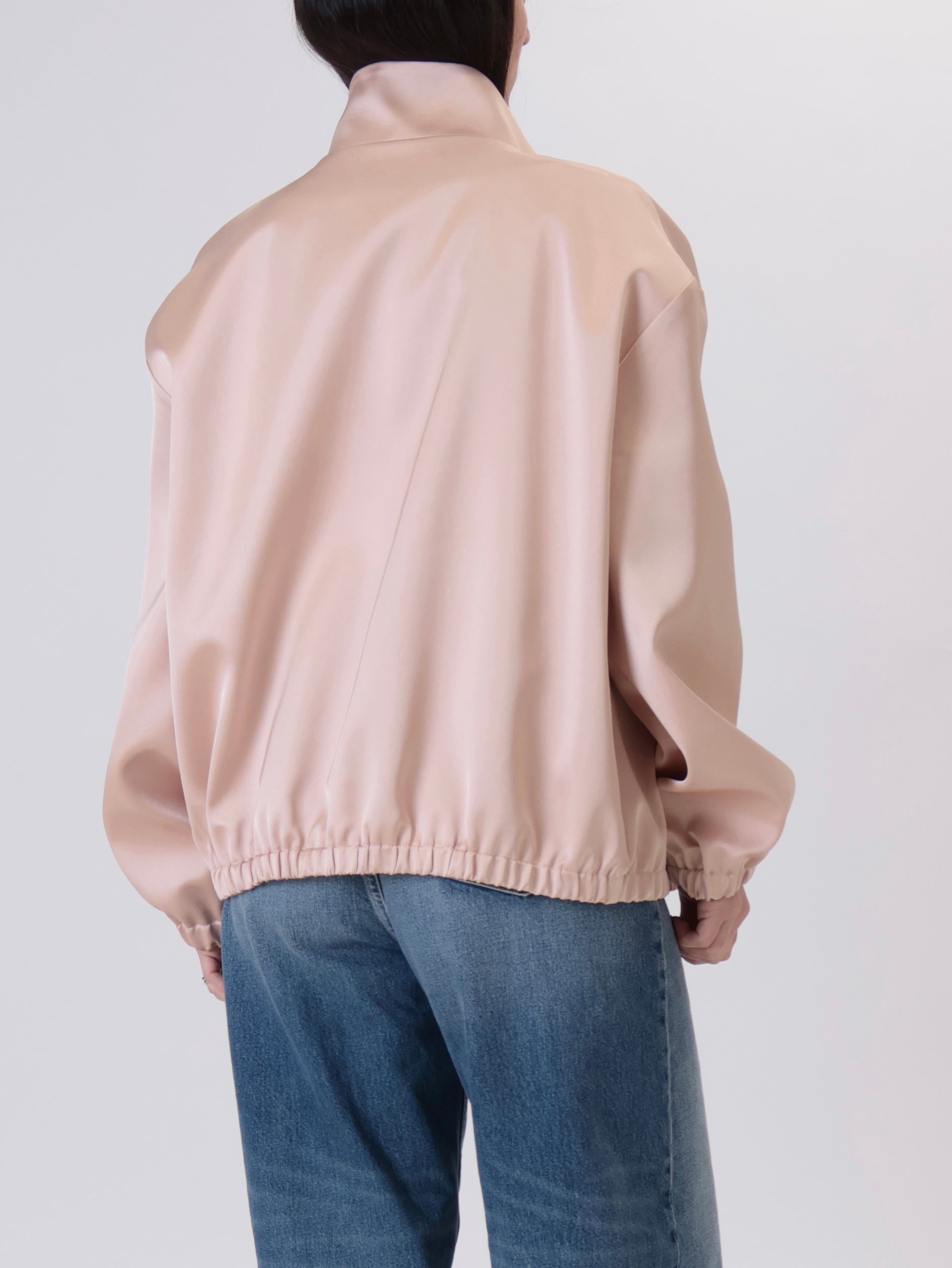 Bomber satin cipria