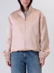 Bomber satin cipria