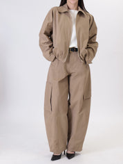 Bomber Luna zip cammello