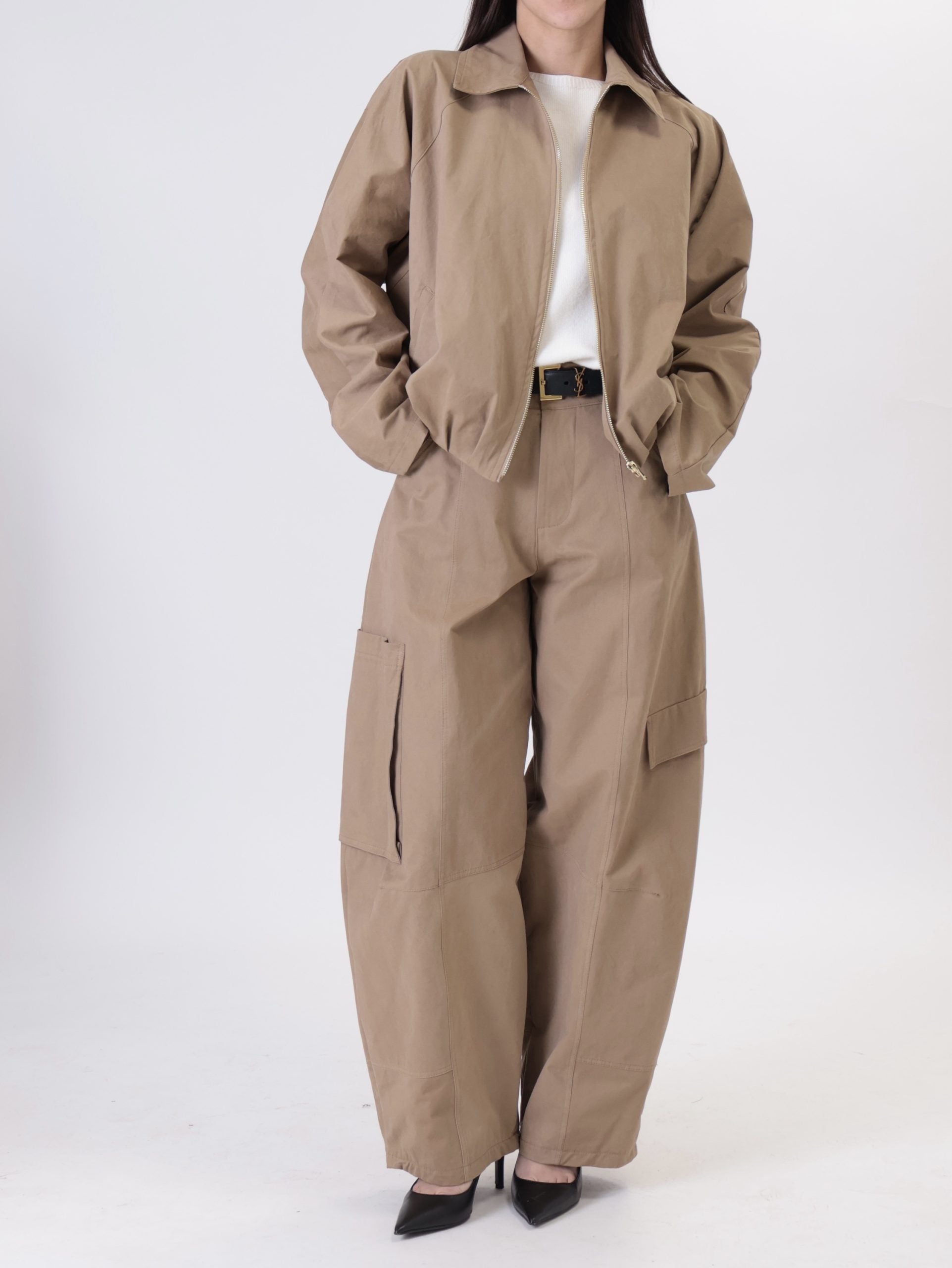 Pantalone Luna cargo over cammello