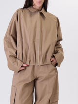 Bomber Luna zip cammello