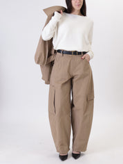 Pantalone Luna cargo over cammello
