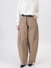 Pantalone Luna cargo over cammello