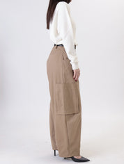 Pantalone Luna cargo over cammello