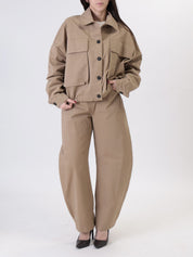 Pantalone Luna barrel cammello
