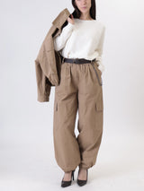 Pantalone Luna cargo con catena cammello