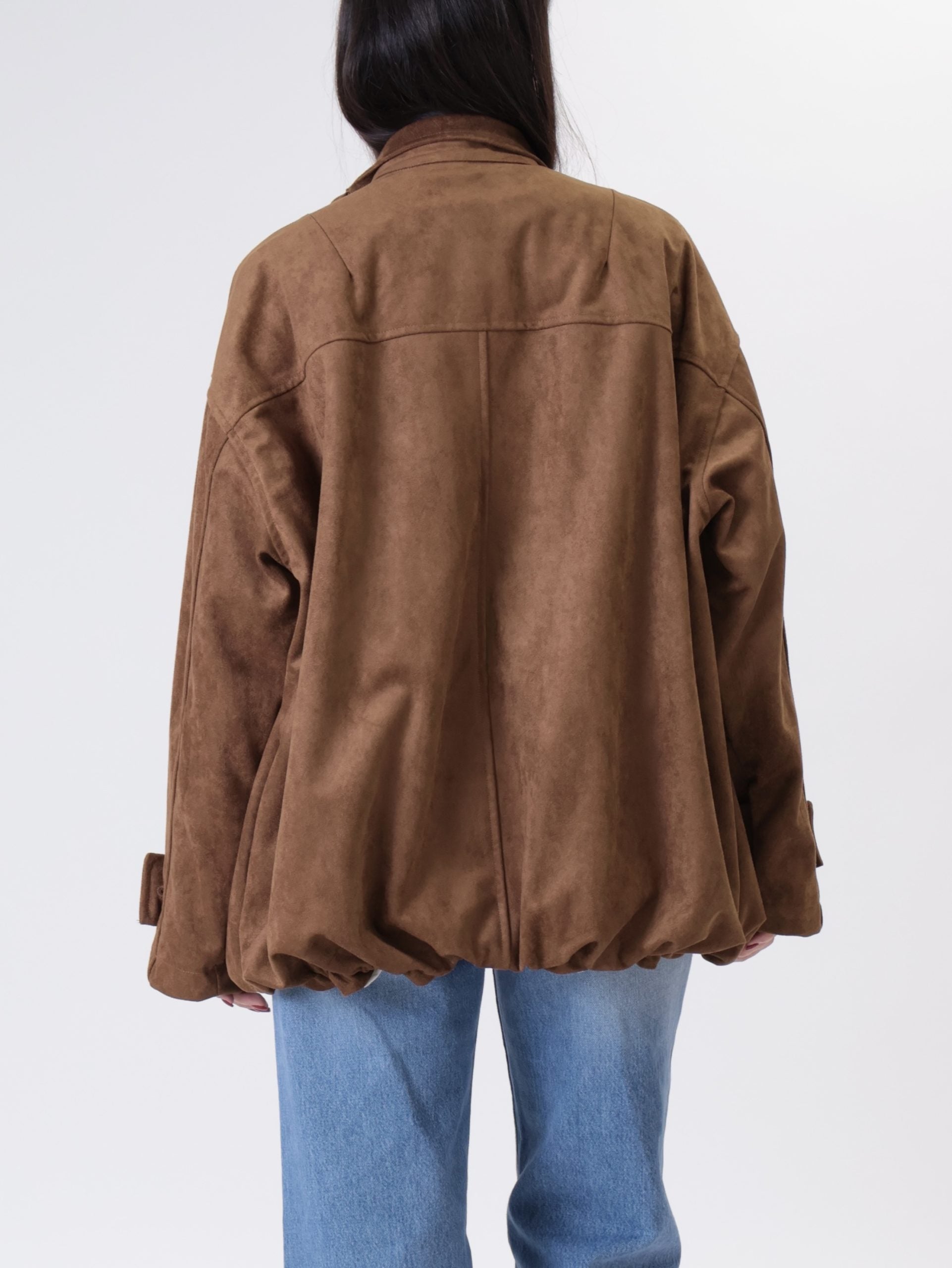 Bomber suede over cognac