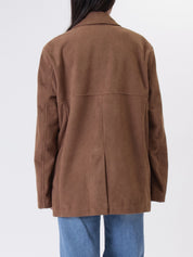Giacca suede over cognac