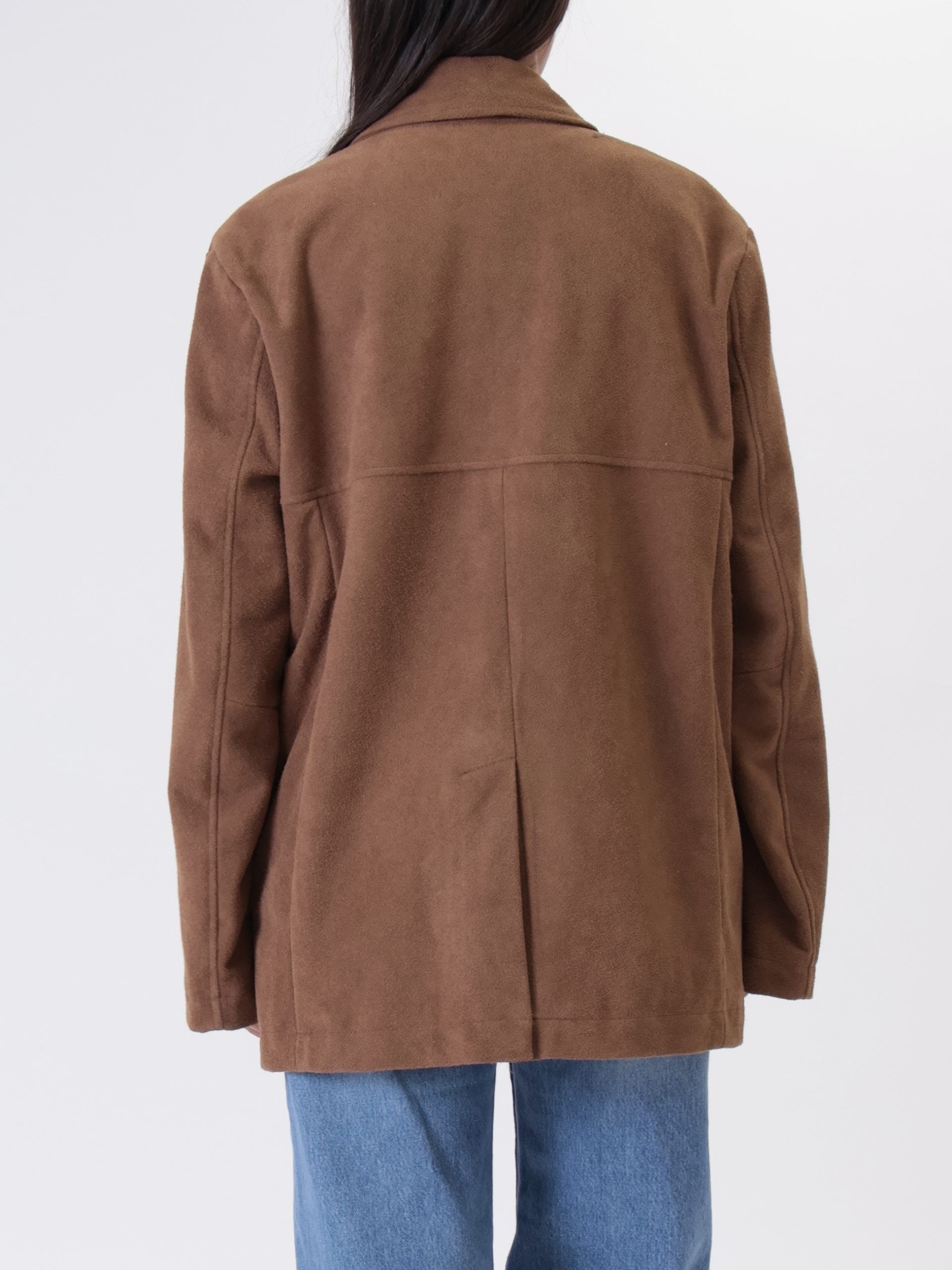 Giacca suede over cognac