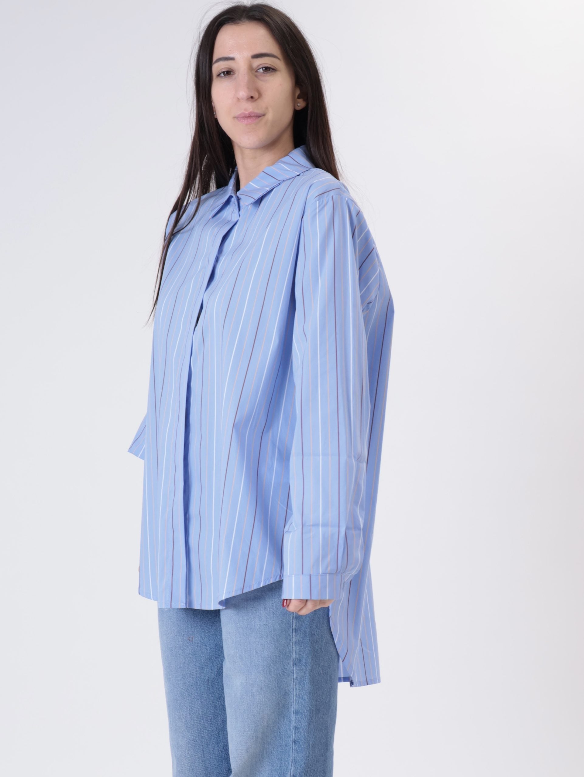 Camicia over celeste