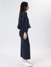 Lounguette Brooklyn blue slit