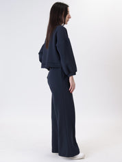 Brooklyn wide-leg trousers in blue