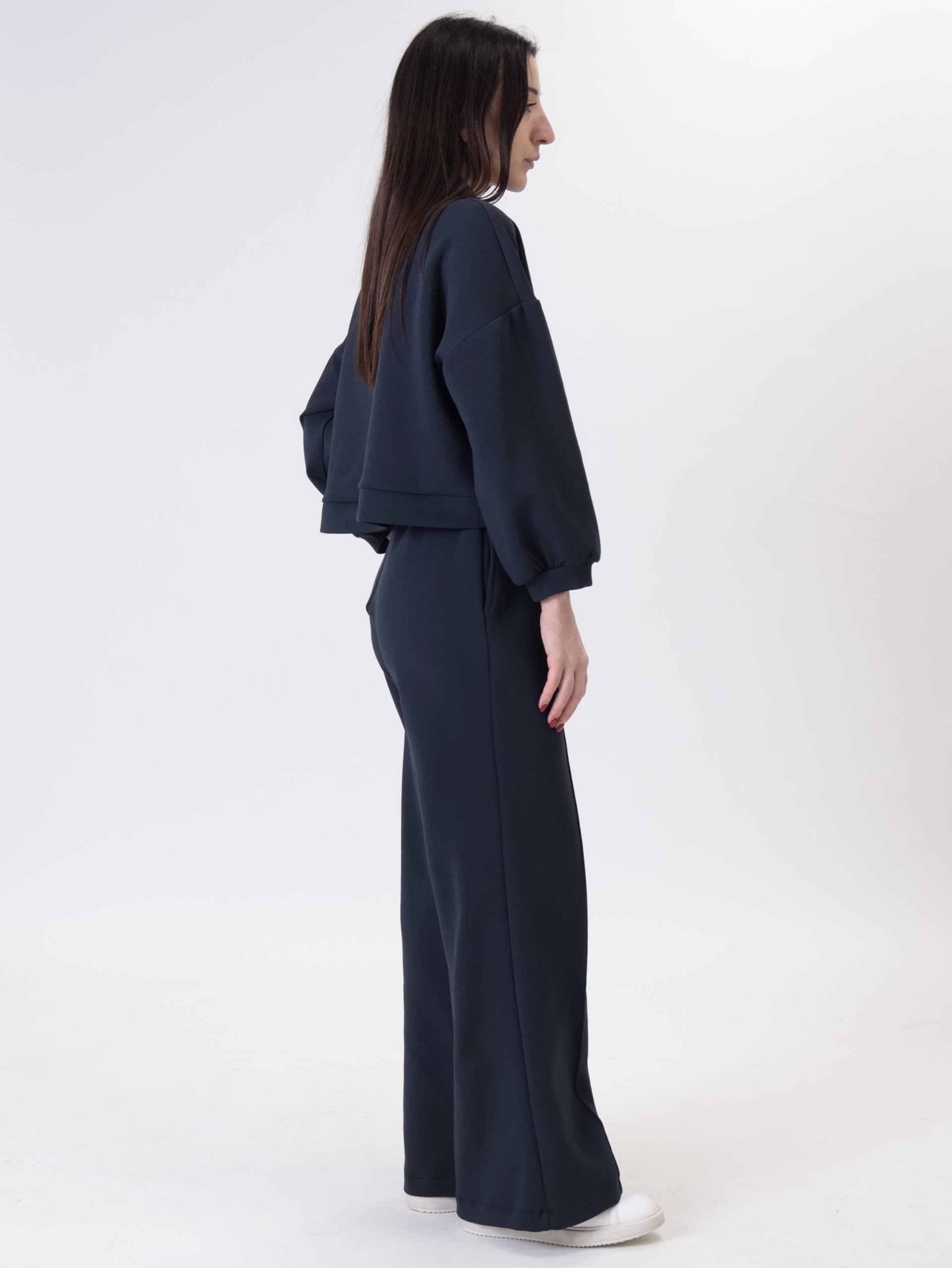 Brooklyn wide-leg trousers in blue