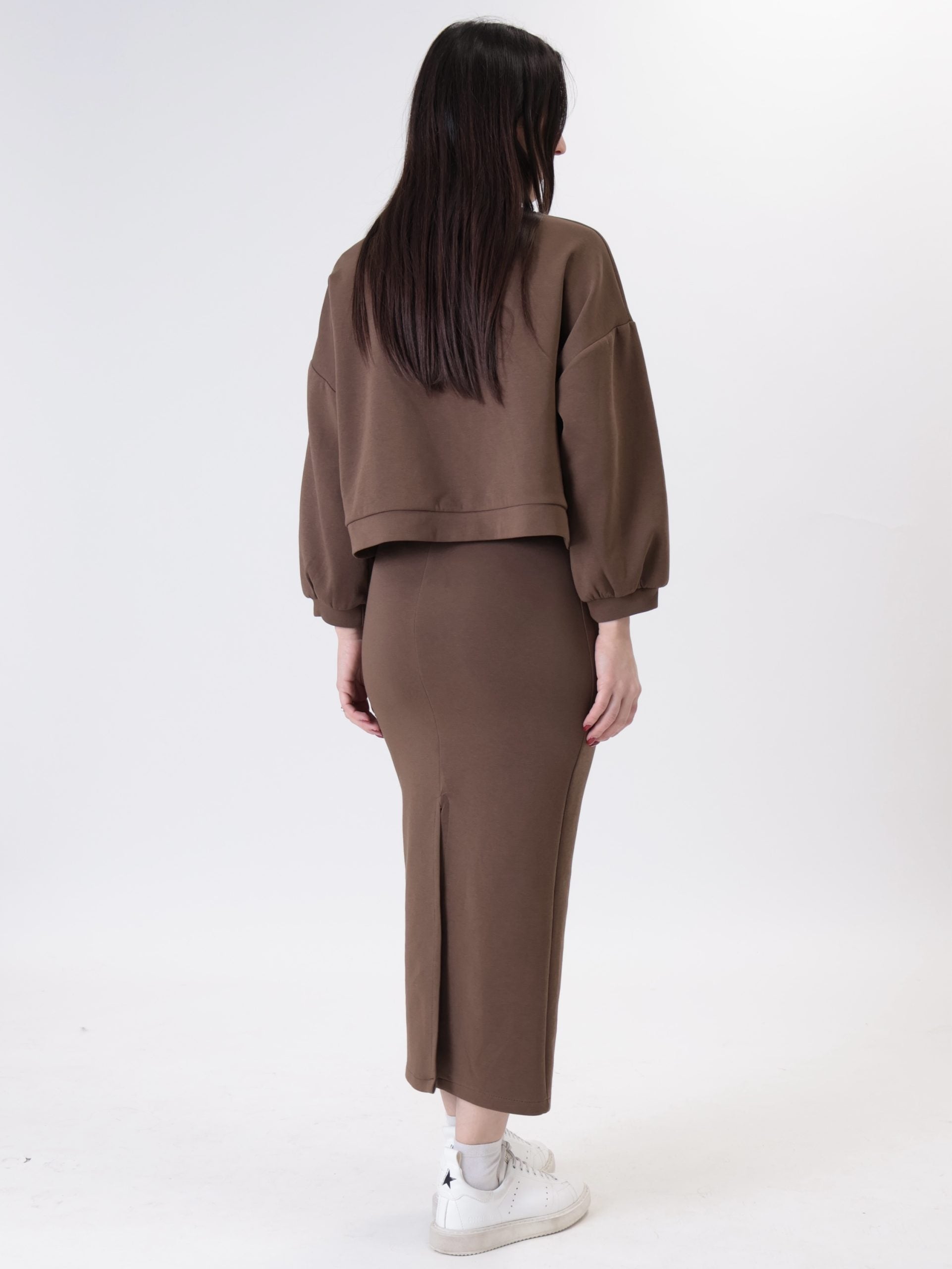 Lounguette Brooklyn front slit chocolate