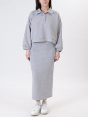 Lounguette Brooklyn front slit grey