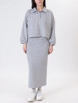 Lounguette Brooklyn front slit grey
