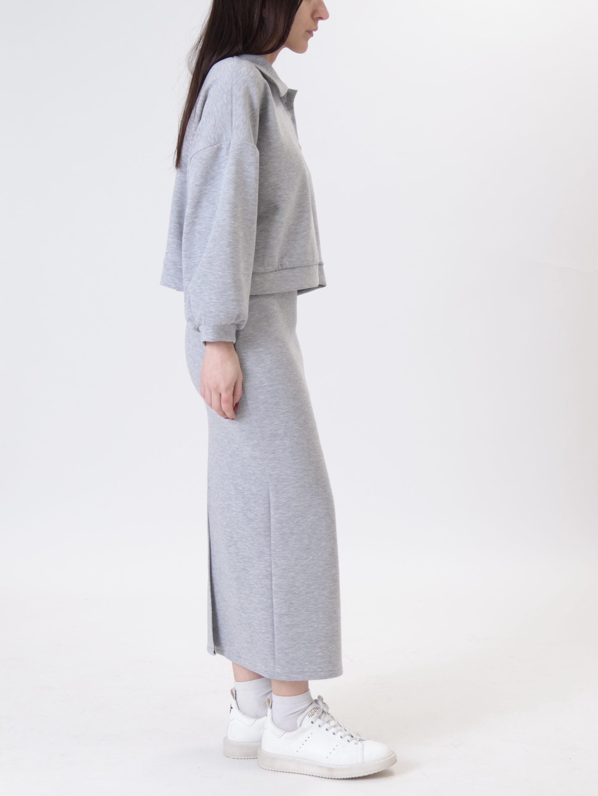 Lounguette Brooklyn front slit grey