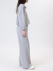 Gray Brooklyn wide-leg trousers