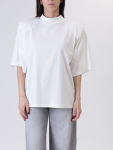 T-shirt spalla imbottita bianca