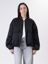Bomber tasche satin nero