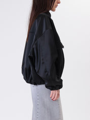Bomber tasche satin nero