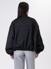 Bomber tasche satin nero