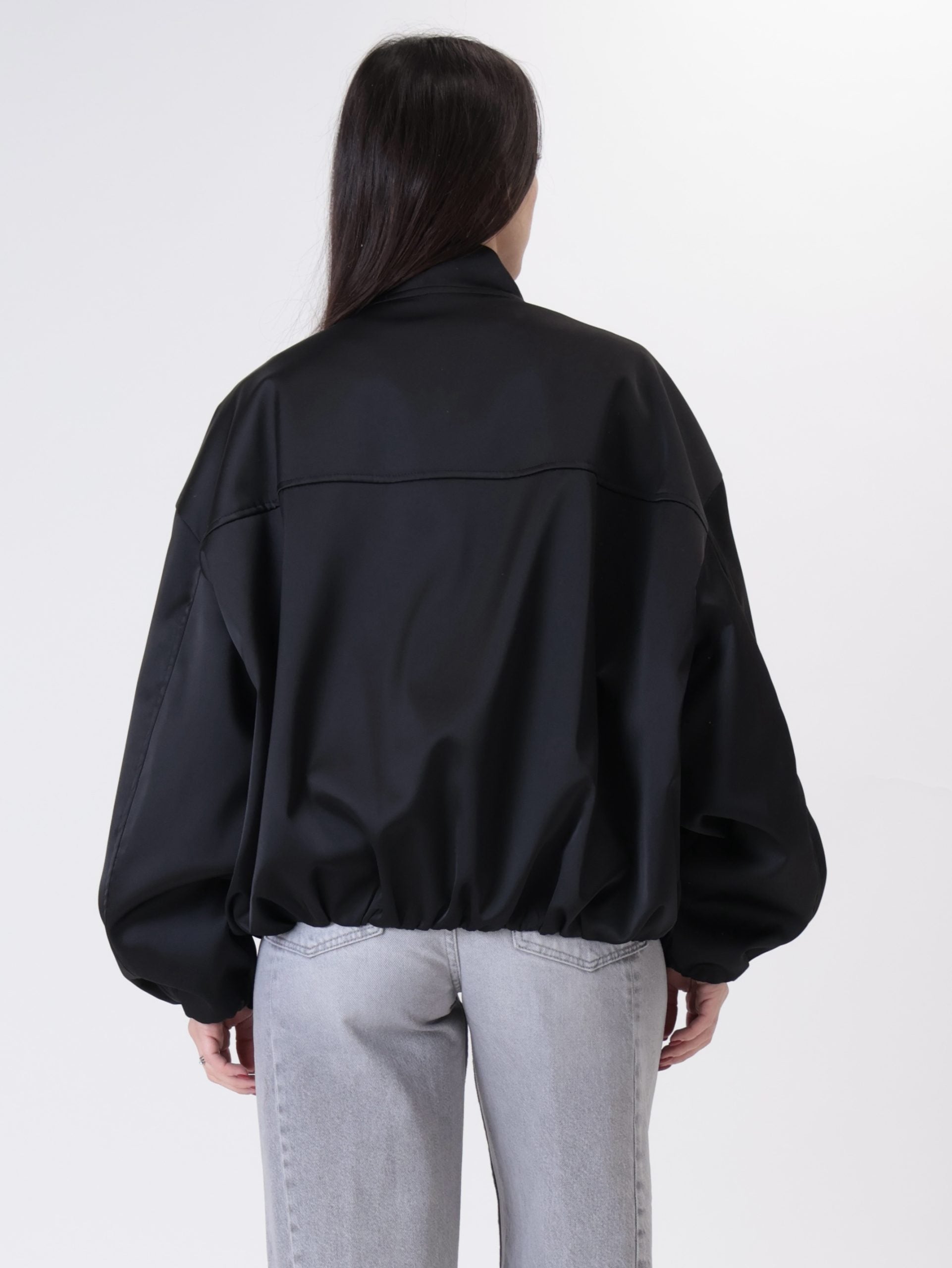 Bomber tasche satin nero