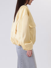 Bomber tasche satin giallo