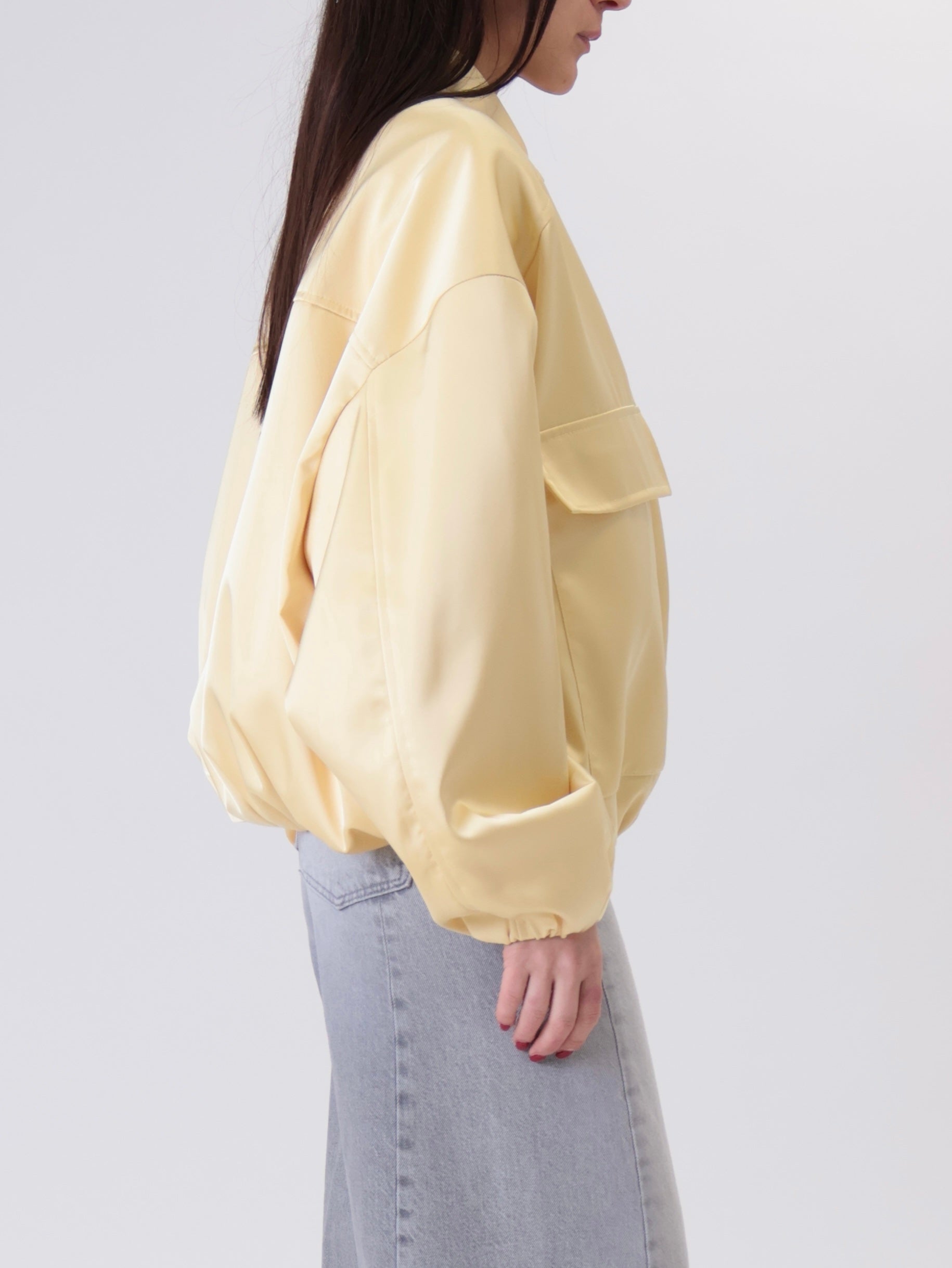 Bomber tasche satin giallo