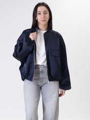 Bomber tasche satin blu