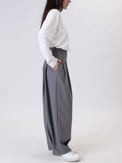 Pantalone pinces grigio
