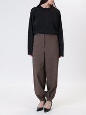 Pantalone pinces fondo moro