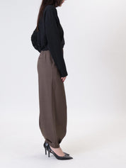 Pantalone pinces fondo moro