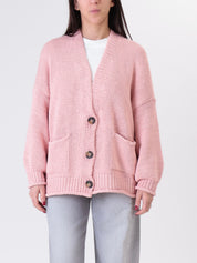 Cardigan 3 bottoni rosa
