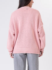 Cardigan 3 bottoni rosa