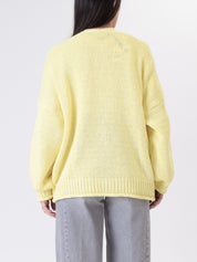 Cardigan 3 bottoni giallo