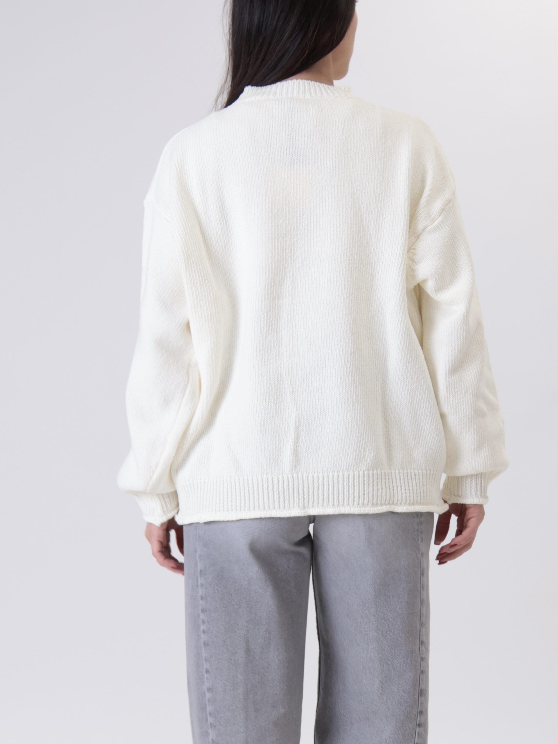 Cream crew neck jumper