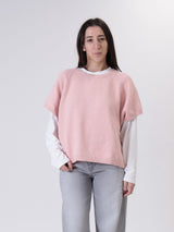 Gilet scatola rosa