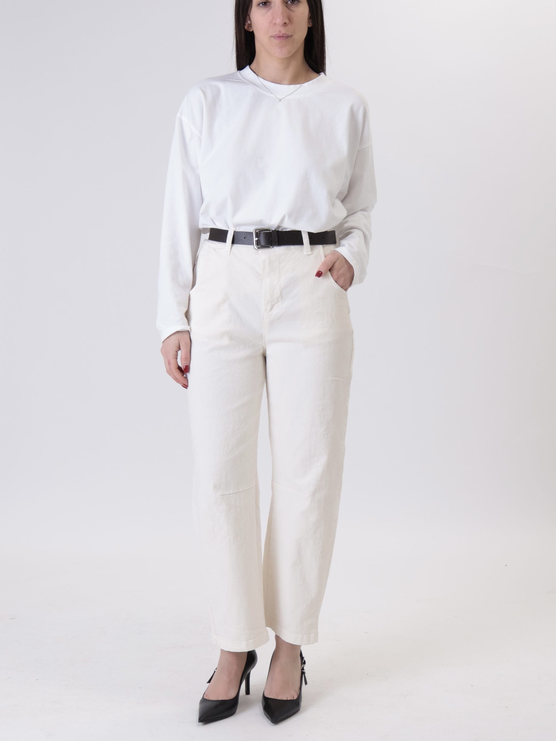Pantalone cucitura burro