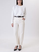 Pantalone cucitura burro