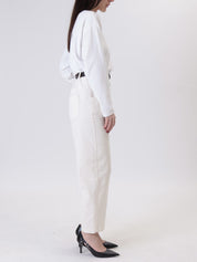 Pantalone cucitura burro