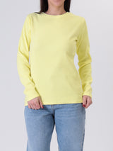 Maglia girocollo costina m/lunga giallo
