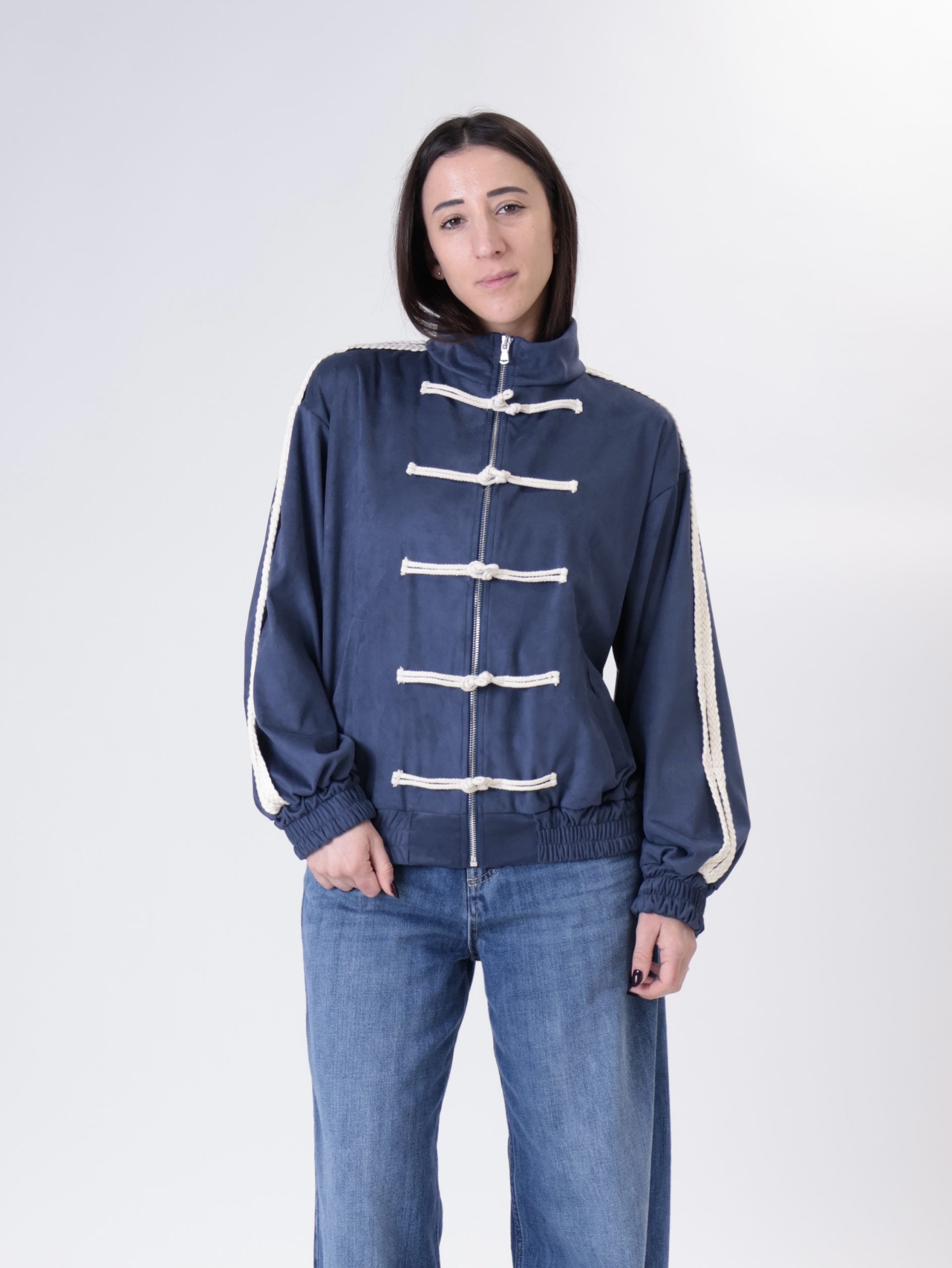 Blue toggle sports jacket