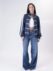 Blue toggle sports jacket